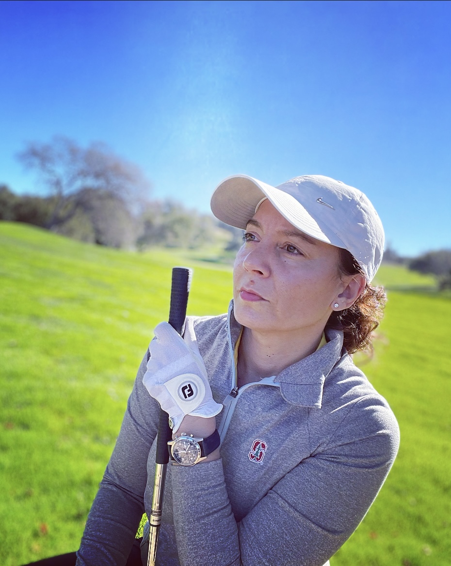 Carme Moreno on a golf course